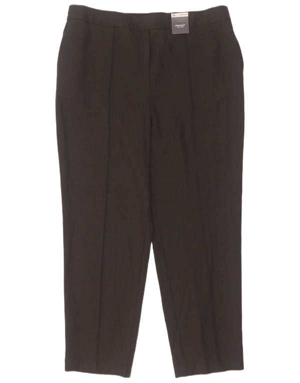Marks & Spencer Pantalones de traje de cintura alta para mujer UK 20 2XL W36 L30 Negro