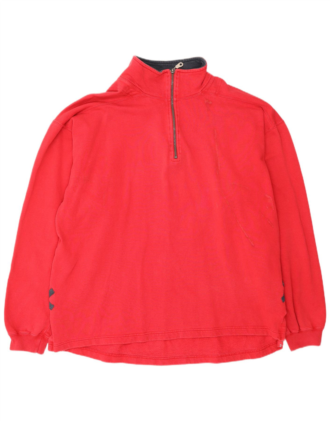 WHITE STUFF Sudadera con cuello con cremallera y ajuste holgado para hombre XL Rojo