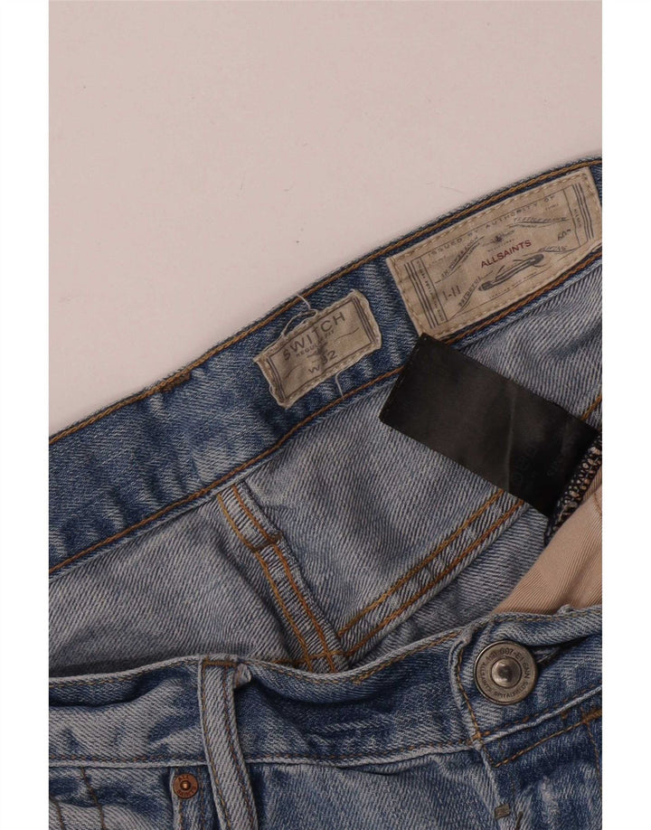 Pantalones cortos vaqueros All Saints para hombre W32 Algodón azul medio