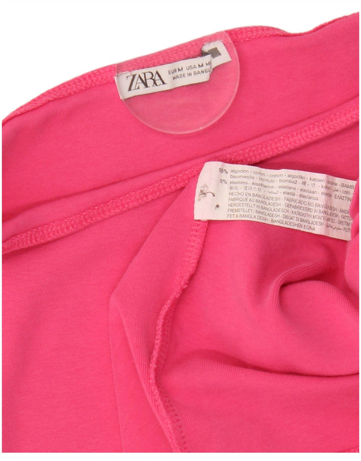 ZARA Vestido tubo para mujer UK 42 Algodón rosa medio