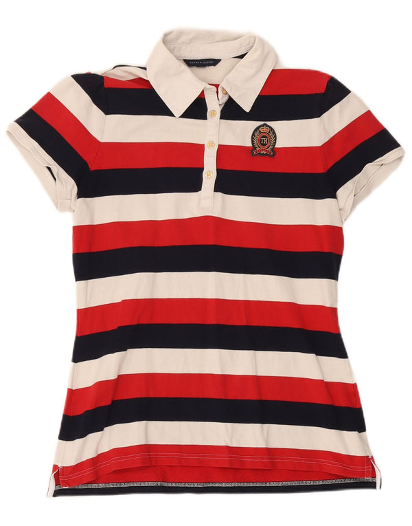 Tommy Hilfiger Polo de rugby para mujer UK 12 Mediano Rayas multicolores