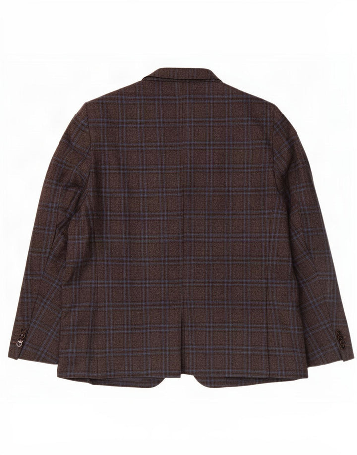 Louis Copeland Chaqueta tipo blazer de 2 botones para hombre EU 50 Large Brown Check
