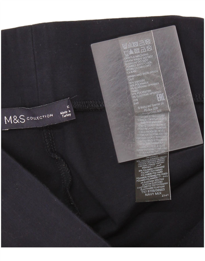 MARKS & SPENCER Leggings para mujer UK 40 Medio Azul marino Viscosa con bloques de color