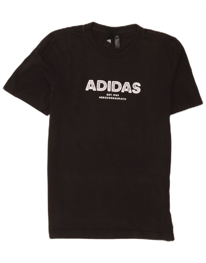Adidas - Camiseta gráfica para hombre, talla mediana, algodón negro