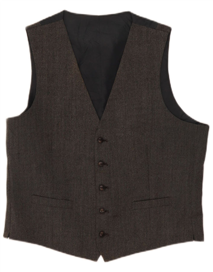 Marks & Spencer Chaleco para hombre de lana gris grande