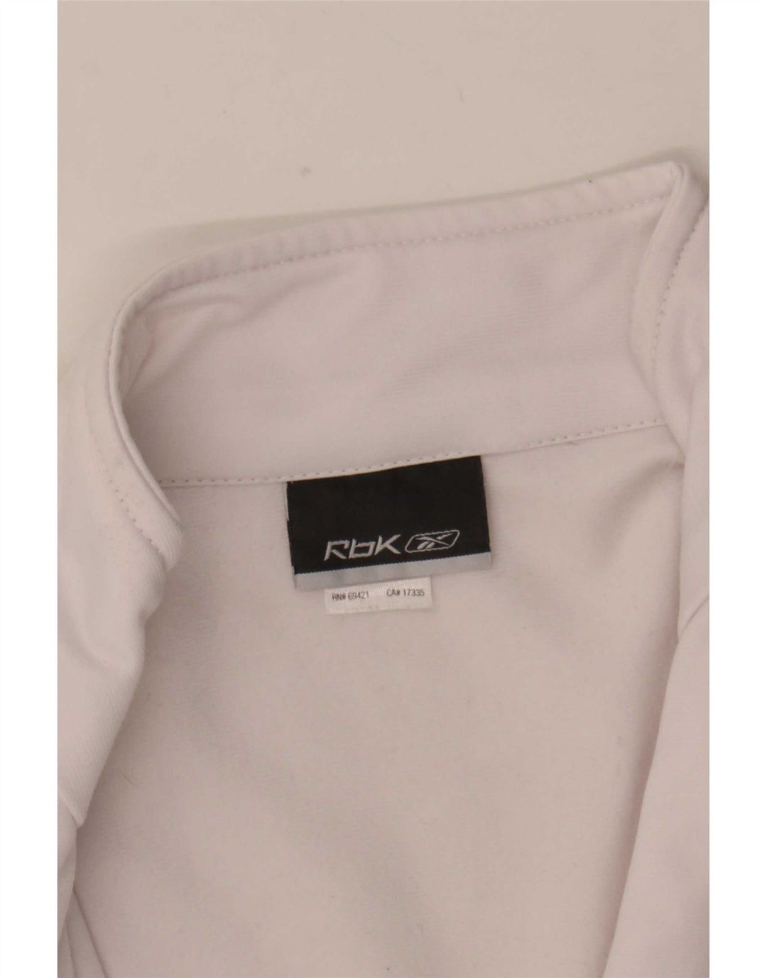 Reebok Chaqueta de chándal para mujer UK 40 Mediano Blanco Colorblock Poliéster