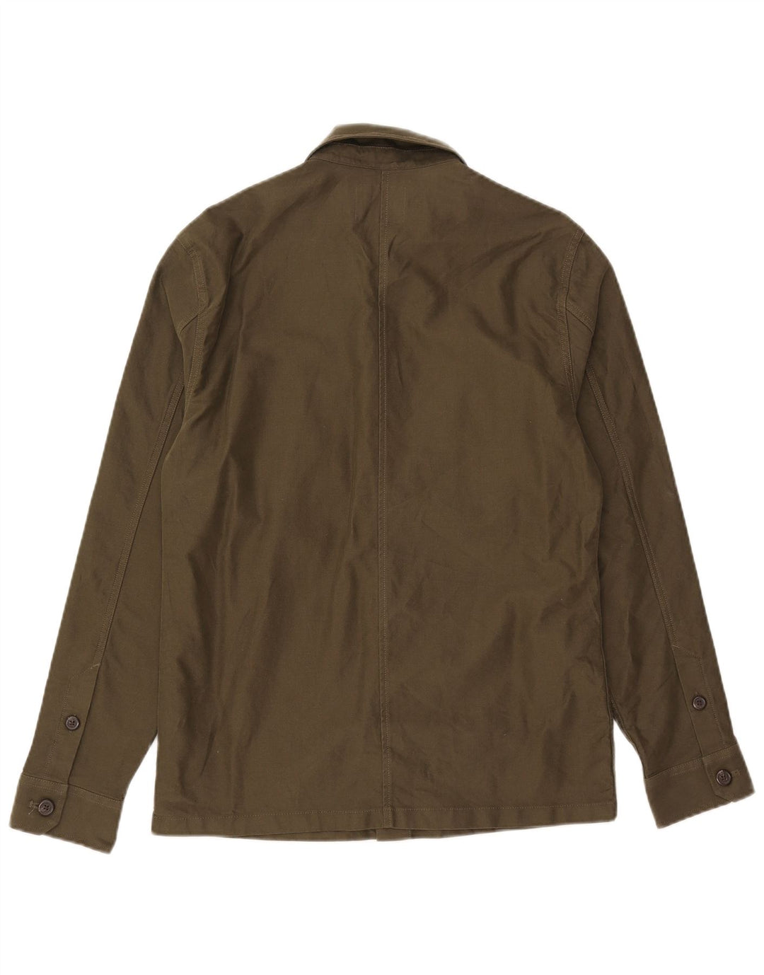 Marks & Spencer Camisa Sobrecamisa para Hombre Pequeña Algodón Caqui