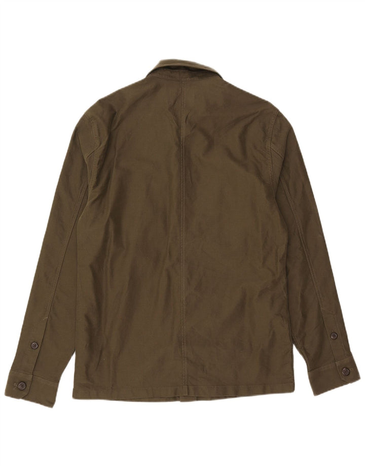 Marks & Spencer Camisa Sobrecamisa para Hombre Pequeña Algodón Caqui