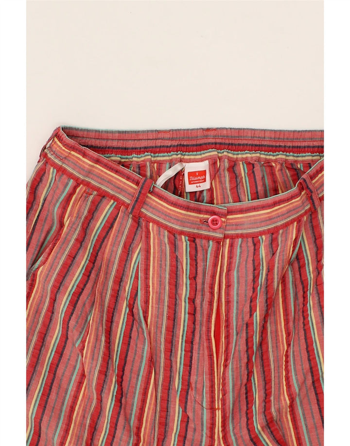 TRIUMPH Womens Chino Shorts IT 44 Medium W30 Multicoloured Striped Vintage Triumph and Second-Hand Triumph from Messina Hembry 