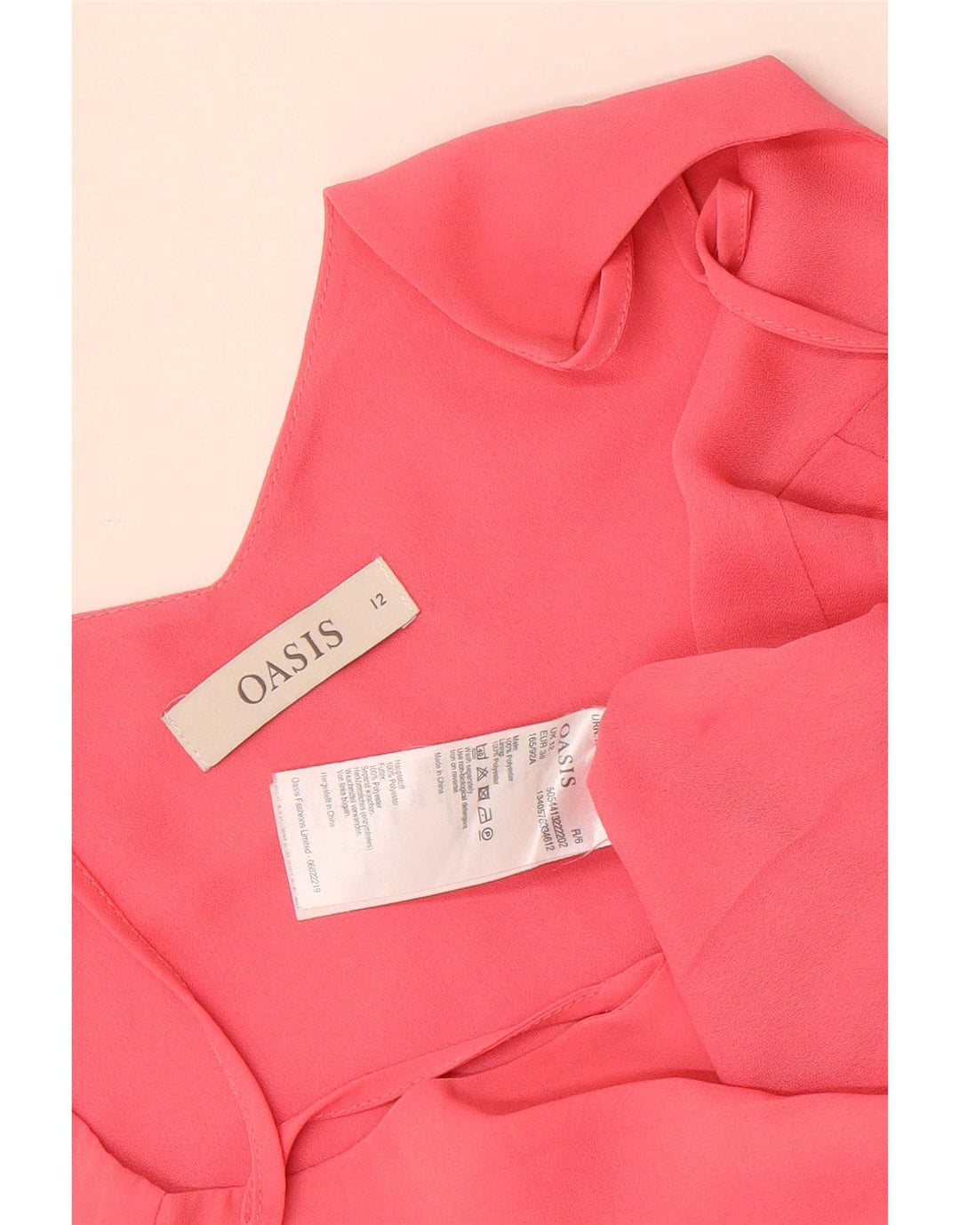 Oasis Mujer Cami Top UK 42 Poliéster Rosa Medio