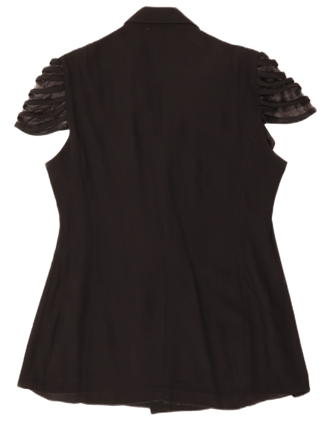 Vintage mujer manga corta 1 botón Blazer chaqueta IT 48 XL acetato negro