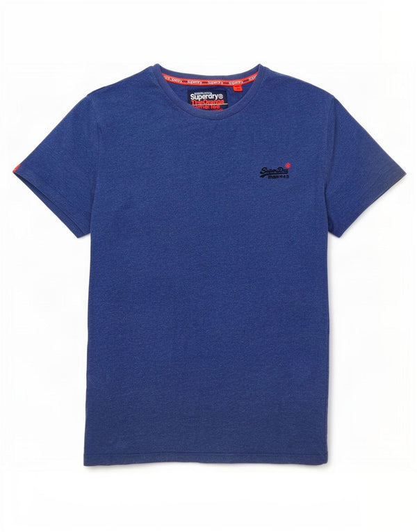 Superdry Camiseta para hombre Top Small de algodón moteado en azul