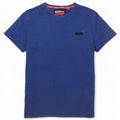Superdry Camiseta para hombre Top Small de algodón moteado en azul