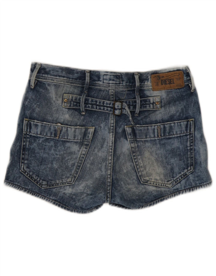 DIESEL Pantalones cortos vaqueros con lavado ácido para mujer W25 XS Algodón azul