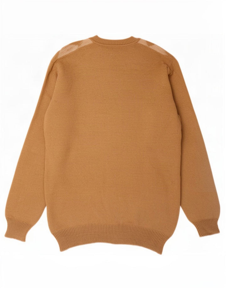 Colombo Hombre Jersey Con Cuello En V Jersey De Lana De Alpaca Argyle/Diamond Beige Medio