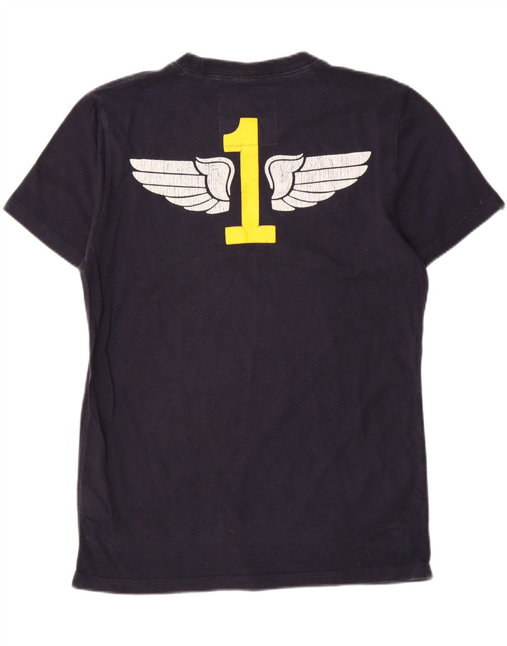 Superdry Camiseta gráfica para hombre Top grande de algodón azul marino