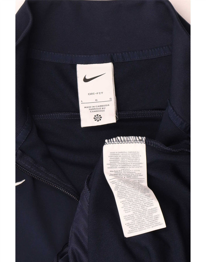 Nike Hombre Dri Fit Chándal Top Chaqueta Grande Azul Marino Colorblock