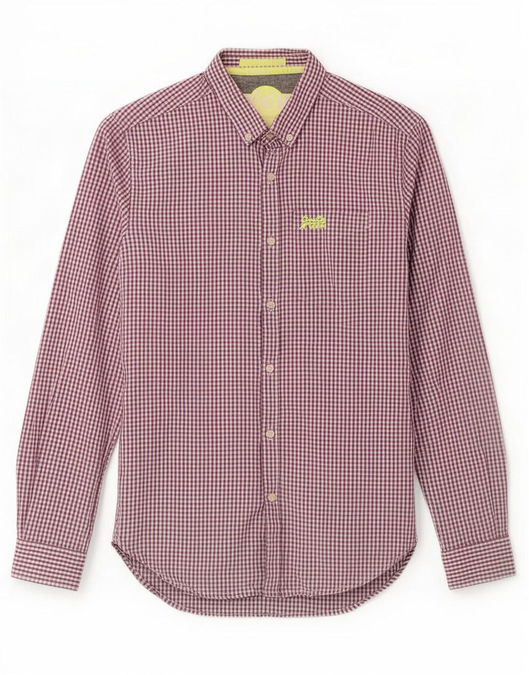 Camisa Superdry Para Hombre De Algodón A Cuadros Morado Pequeño