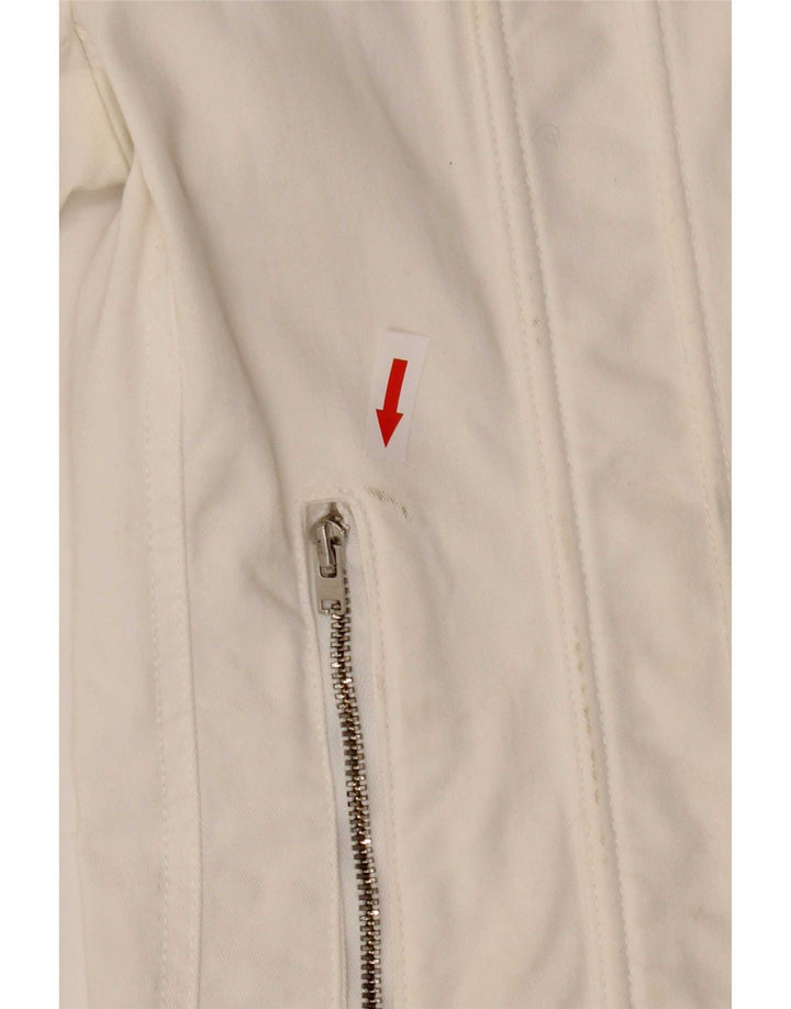 Gant Chaqueta Bomber para Mujer UK 12 Mediana Algodón Blanco