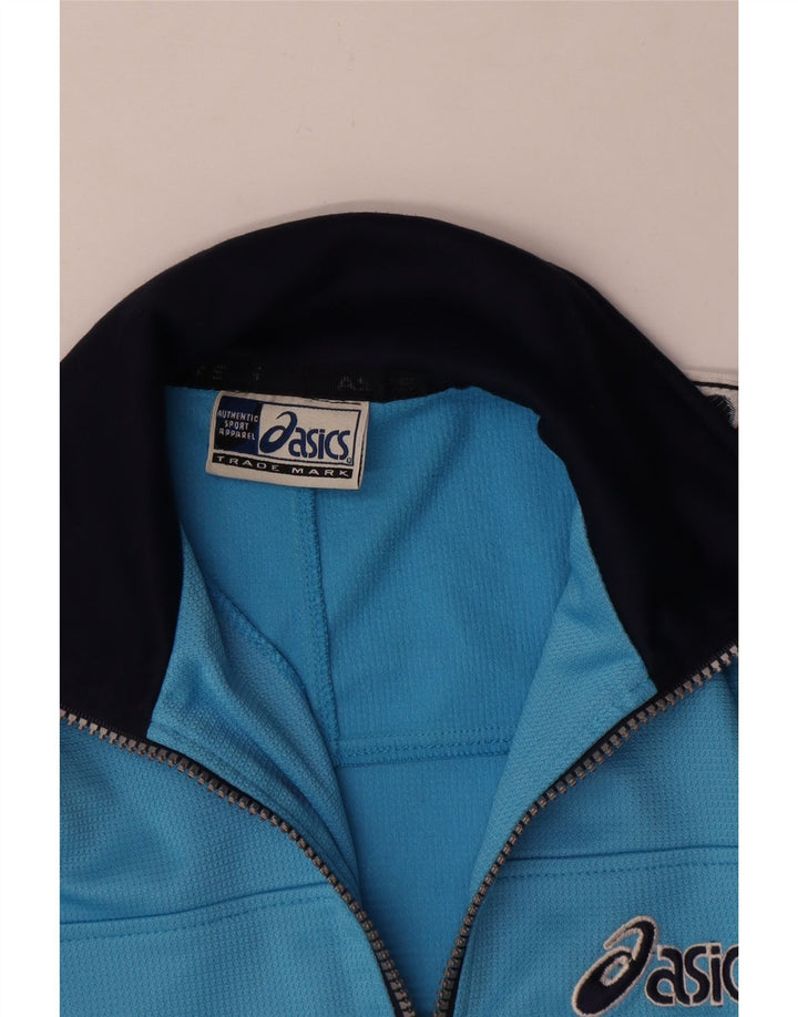 Asics - Chaqueta de chándal gráfica para niños, 9-10 años, color azul