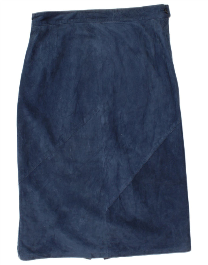 Robrik Conjunto de falda de ante para mujer de 2 piezas IT 44 Medium W30 Cuero azul marino