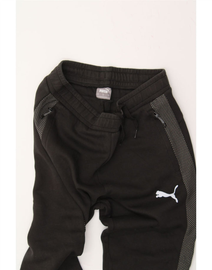 PUMA Mens Tracksuit Trousers Medium  Black Spotted Cotton Vintage Puma and Second-Hand Puma from Messina Hembry 