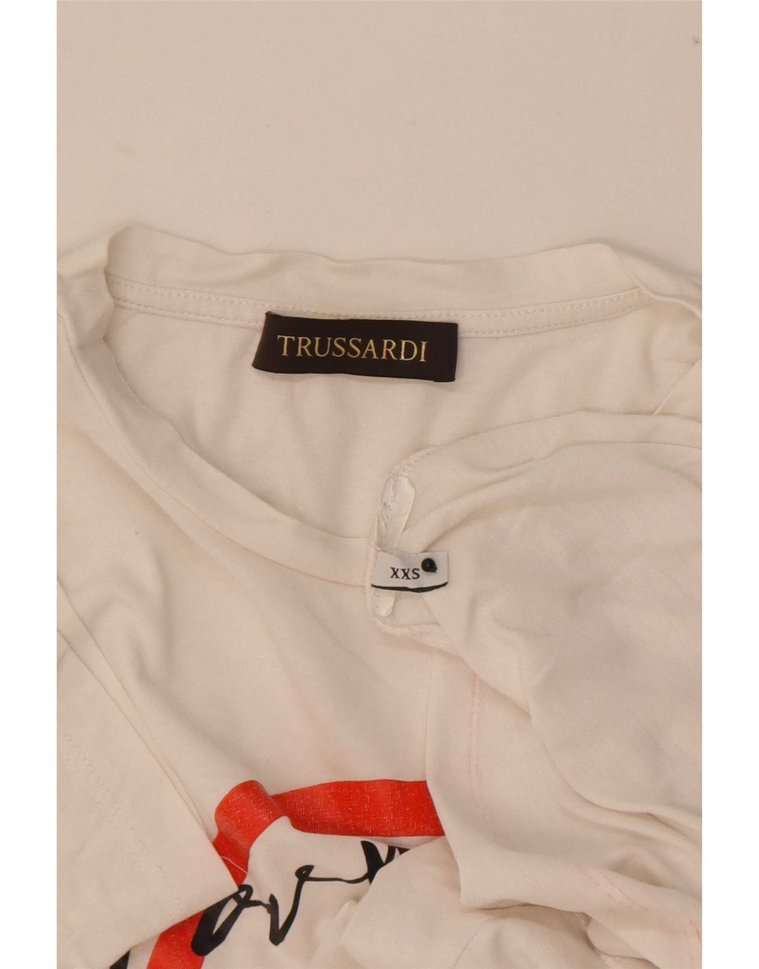 Trussardi Camiseta Gráfica para Hombre Top 2XS Blanco
