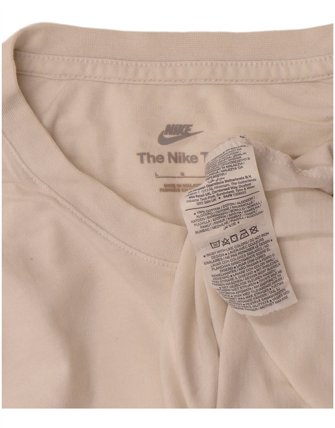 Nike - Camiseta para hombre, talla grande, algodón blanco