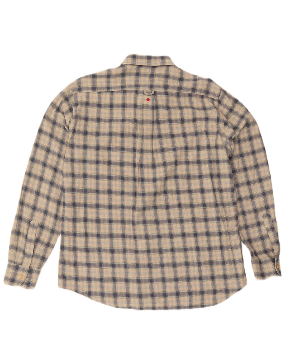 Camisa de franela Canadiens para hombre con cuadros beige grandes