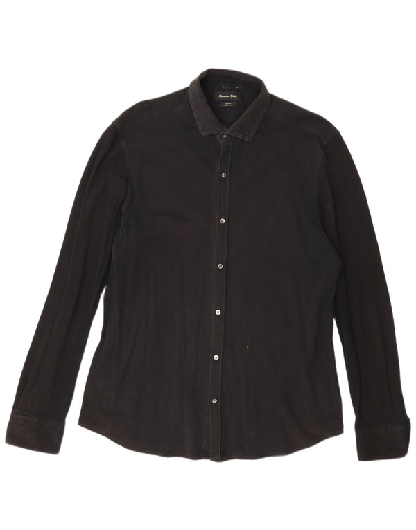 Massimo Dutti Camisa Slim Fit Hombre XL Negro
