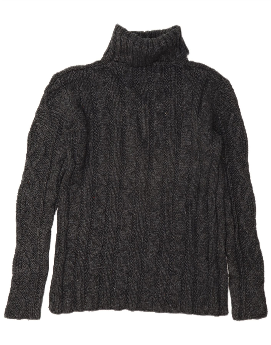 Eddie Bauer Suéter tipo jersey con cuello vuelto para mujer Reino Unido 46 Lana gris grande