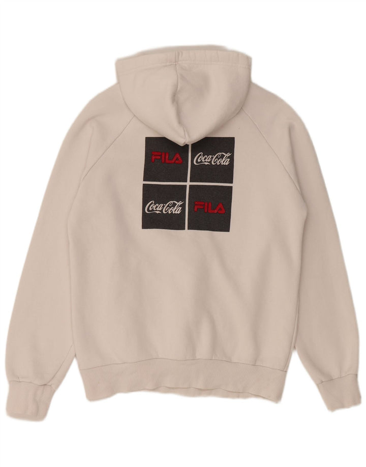 Fila Hombre Coca-Cola Graphic Sudadera con capucha Jumper Small White