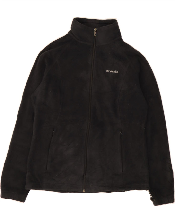 COLUMBIA Womens Fleece Jacket UK 16 Large Black Polyester Vintage Columbia and Second-Hand Columbia from Messina Hembry 