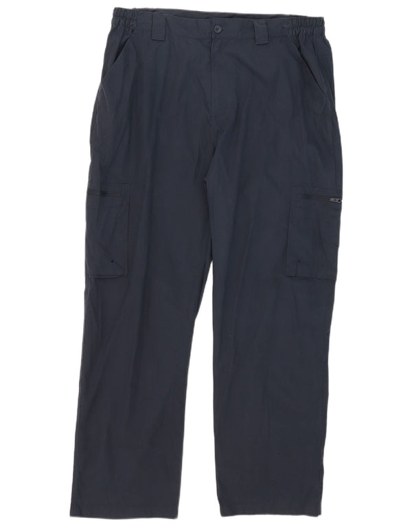Pantalones cargo rectos para hombre de Mountain Warehouse W36 L29 Poliéster azul marino
