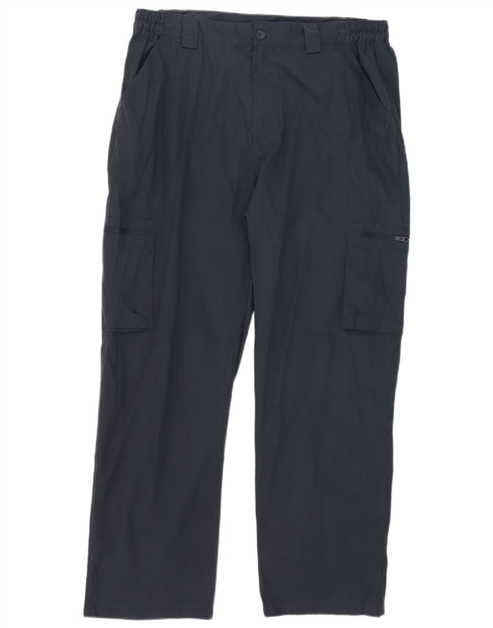 Pantalones cargo rectos para hombre de Mountain Warehouse W36 L29 Poliéster azul marino
