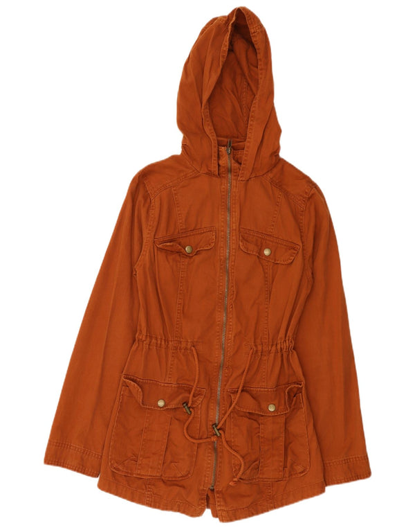 Mossimo Mujer Parka con Capucha Chaqueta UK 10 Small Marrón Algodón