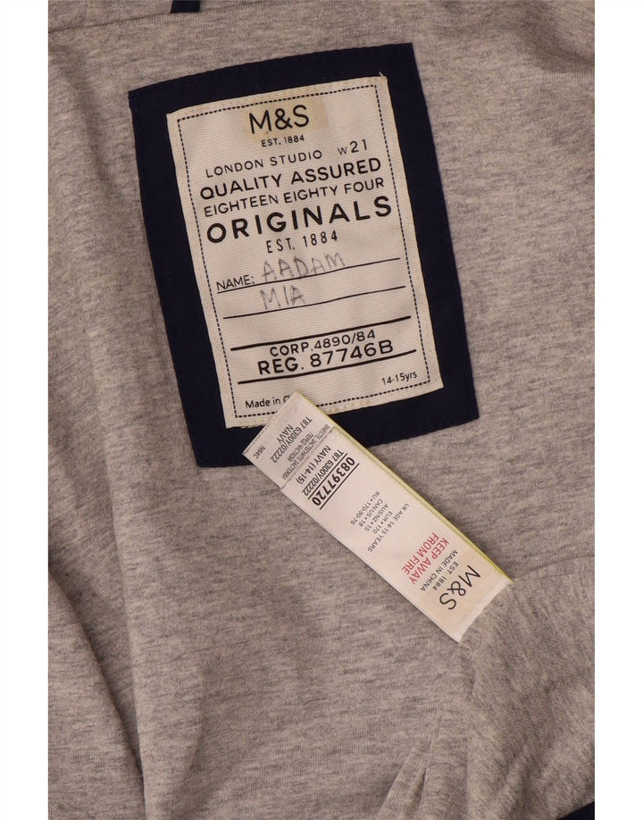 Marks & Spencer Chaqueta cortavientos con capucha para niños 14-15 años Azul marino