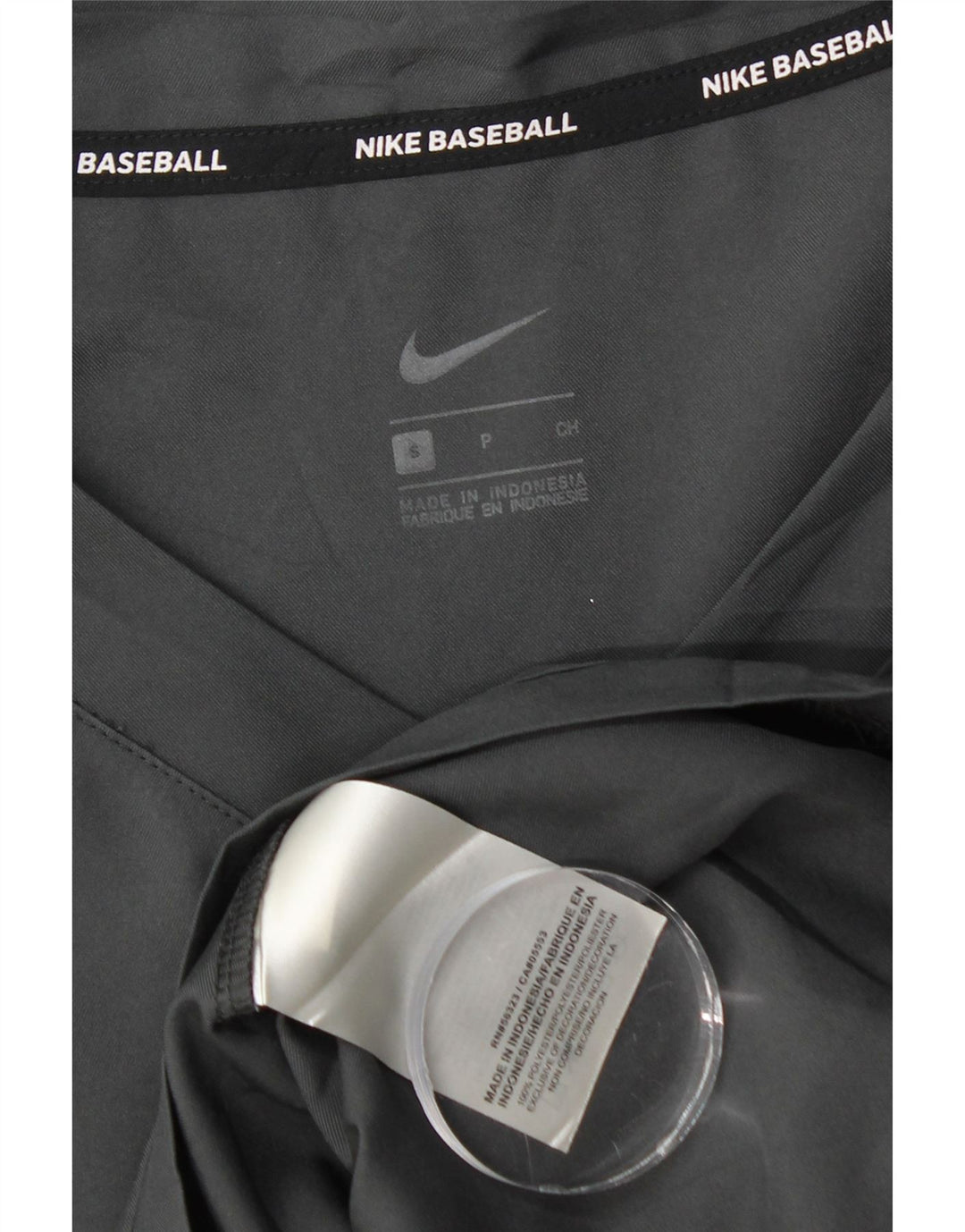 Nike - Camiseta de béisbol para hombre, manga larga, poliéster gris pequeño