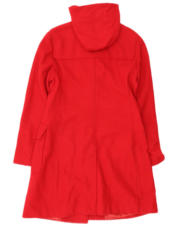 Trenca Benetton Mujer Con Capucha IT 46 Large Lana Roja