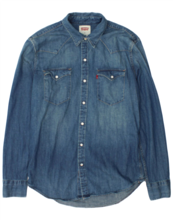 Levi's Hombre Camisa Vaquera Azul Medio