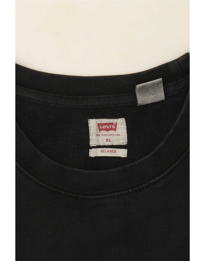 Levi's Hombre Relaxed Fit Sudadera Jumper XL Negro