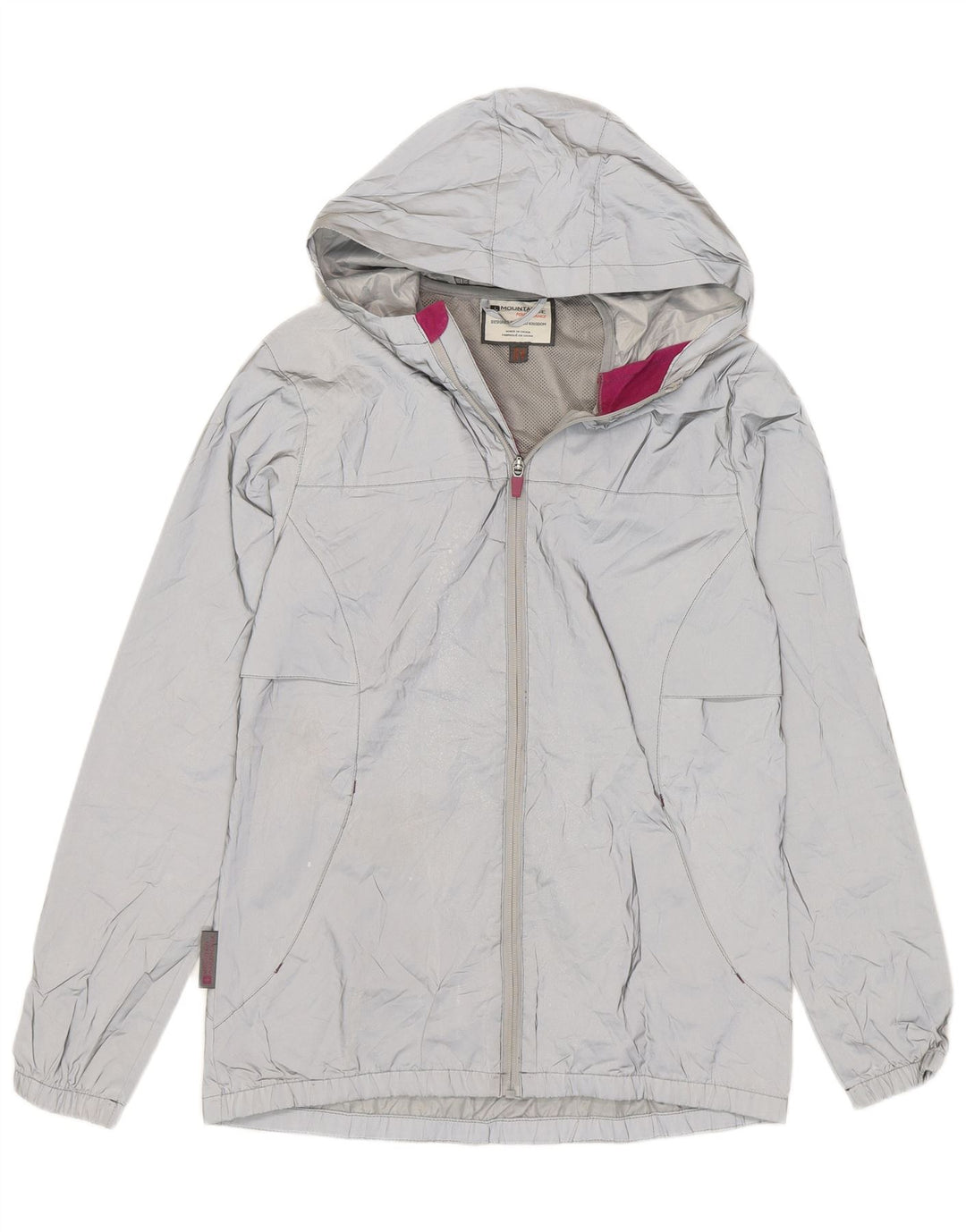 Chaqueta impermeable con capucha para mujer Mountain Warehouse UK 40 Poliéster gris medio
