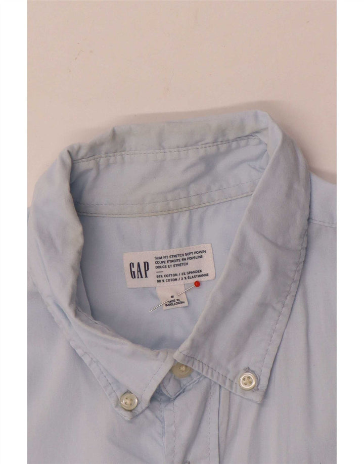 Camisa Gap Slim Fit De Algodón Azul Medio |
