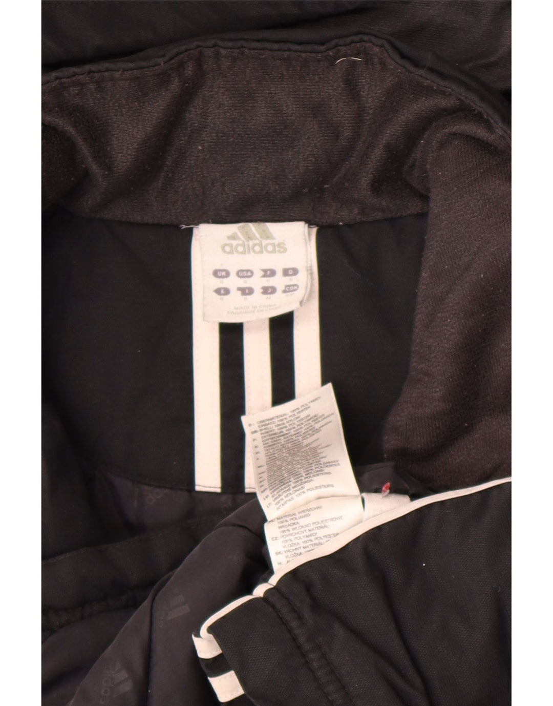 Adidas Chaqueta cortavientos con capucha para hombre UK 36 Small Black Polyamide