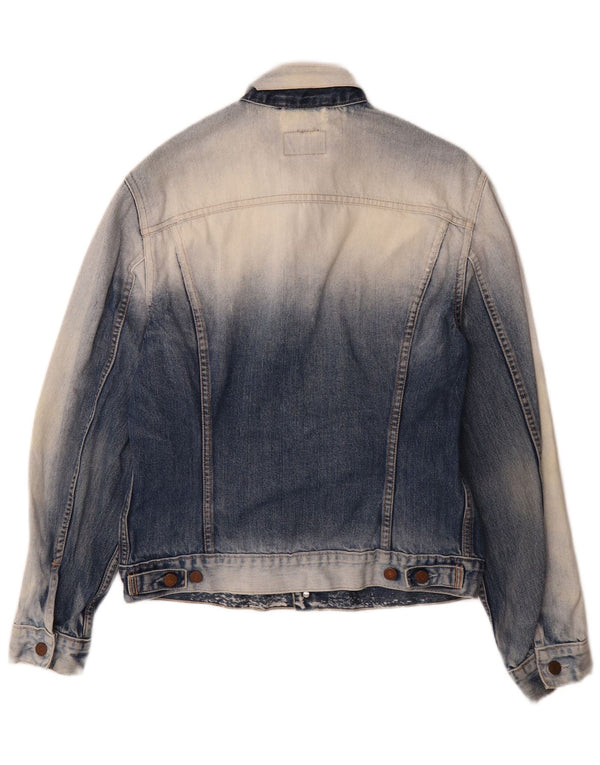 Levi's Chaqueta vaquera con lavado ácido para mujer UK 18 XL Algodón azul
