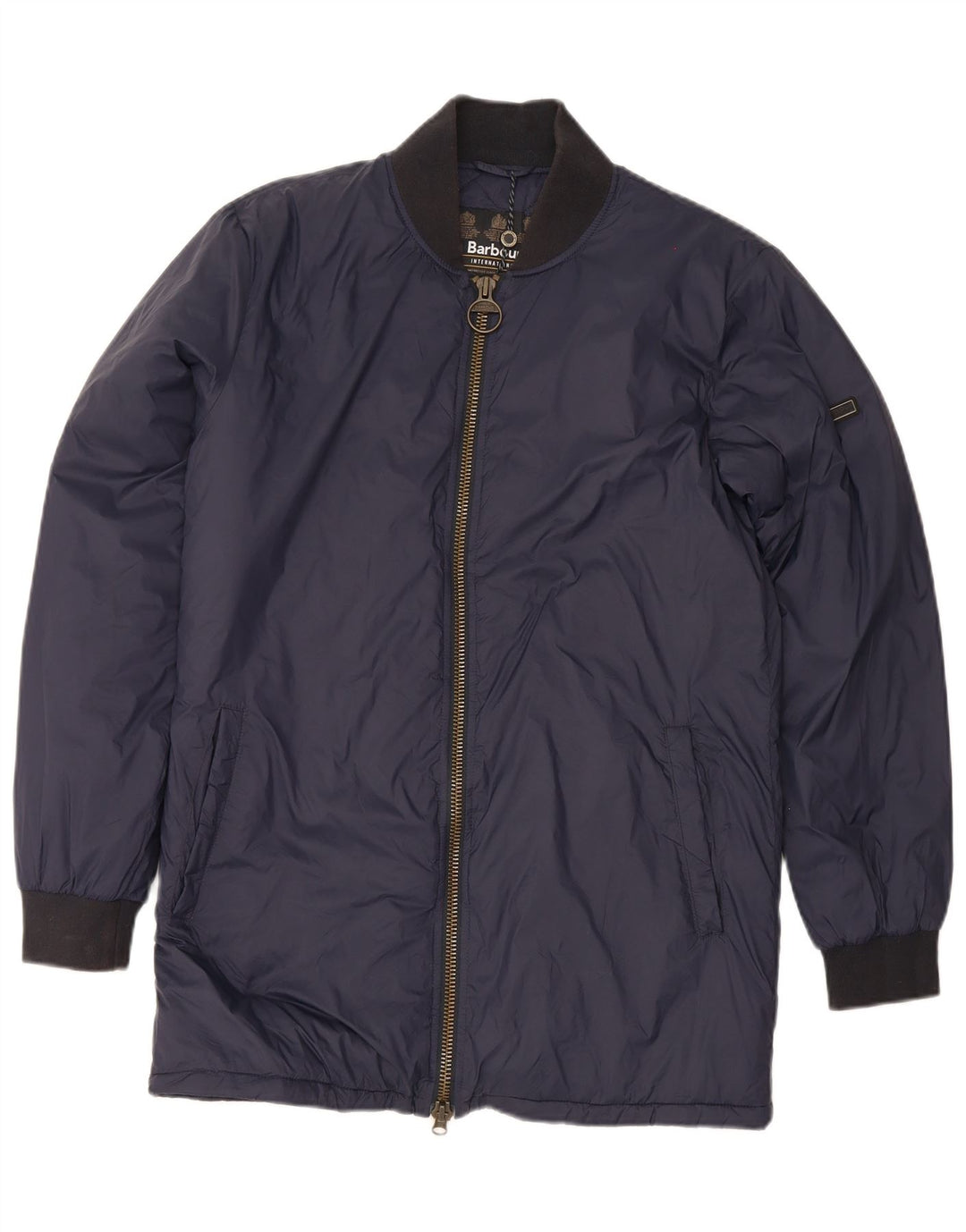 Barbour Chaqueta acolchada para hombre UK 36 Small Azul marino Colorblock Poliamida