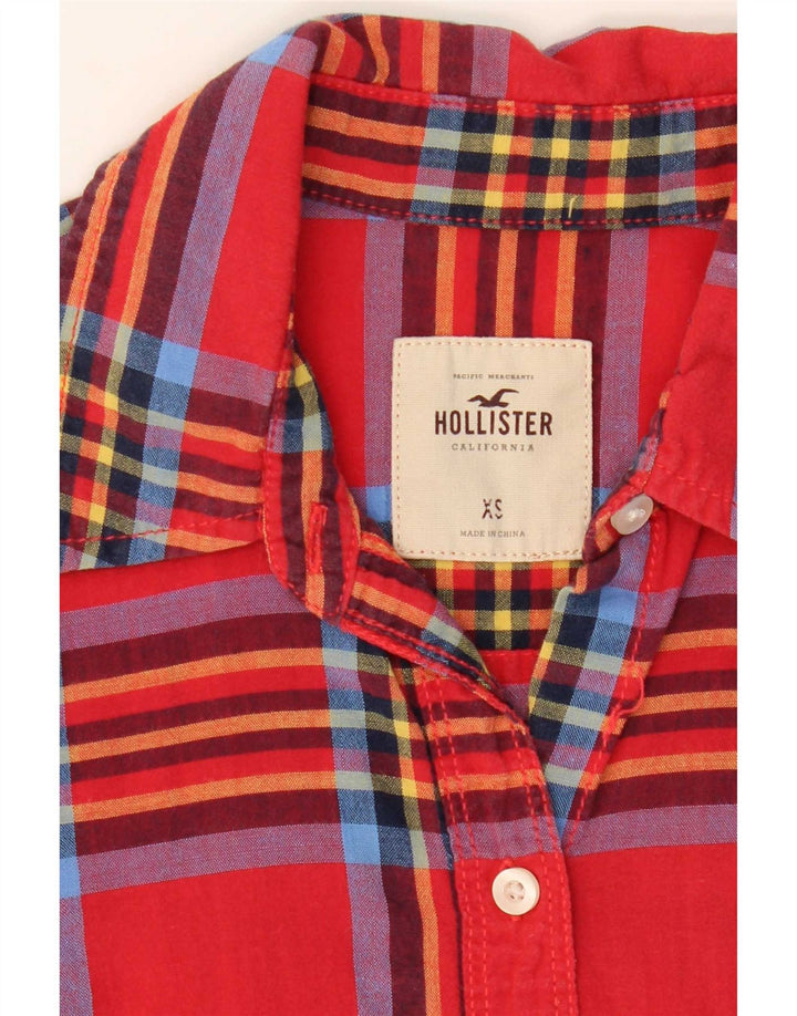 Camisa Hollister Mujer UK 6 XS Red Check