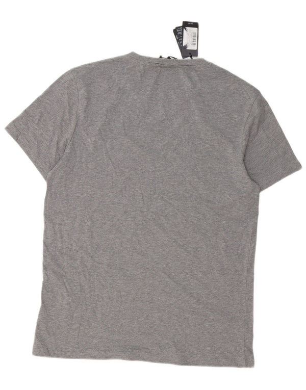 Hugo Boss - Camiseta gráfica para hombre, talla grande, algodón gris