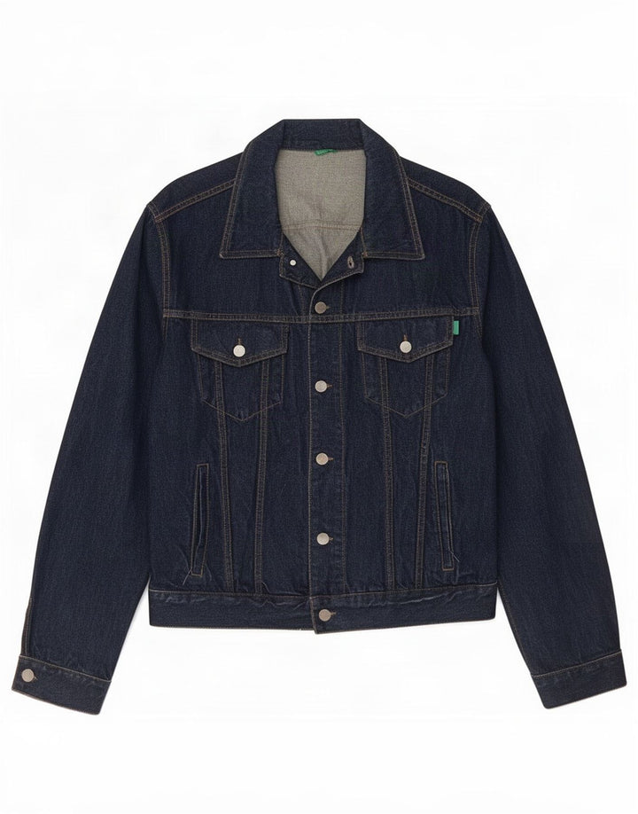 Benetton Chaqueta Vaquera Mujer ES 40 XL Azul Marino