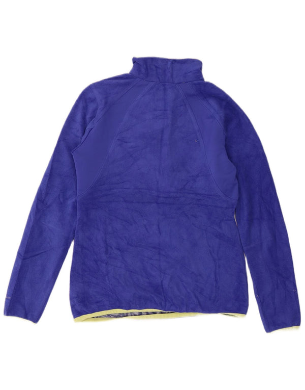 Columbia Mujer Omni-Heat Zip Neck Fleece Jumper UK 10 Small Poliéster azul